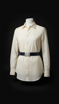 Textured Cotton Shirt in Ivory